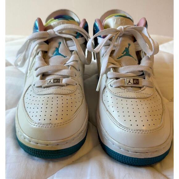 NIKE Air Jordan Force 6 GS High Top AF1 Sneakers Size 5 (fashion shoes metallic) - Picture 5 of 7